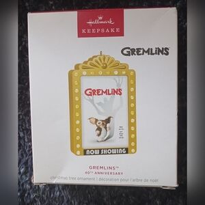 Hallmark 2024 Gremlins Gold and White Ornament Never Used